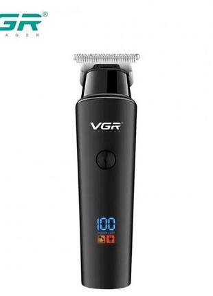 Триммер для волос vgr v-937, с led дисплеем, usb зарядкой и 3 насадками