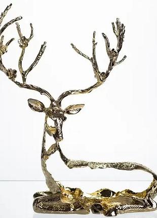 Декоративна фігурка lying deer 20х8х25 см металева hp-7-16
