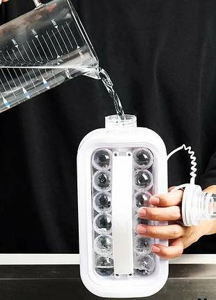 Силиконовая форма для льда на 17 шариков в виде бутылки белая ice cube tray