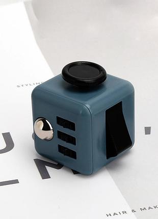 Кубик антистресс fidget cube 14126 3.5х3.5х4 см темно-синий с черным