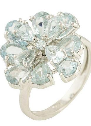 Серебряное кольцо высокогокачества с натуральным топазом 4.693ct, вес изделия 4,26 гр (0575537) 17 размер