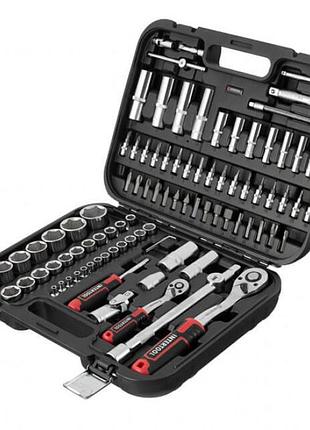 Набор инструментов, 1/2" + 1/4", cr-v, 94 ед., головки: 4-32 мм, кейс storm intertool et-8094