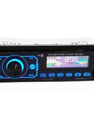 Автомагнитола, магнитола с пультом и сенсорным дисплеем 3887 iso+fm+usb+sd+aux+bluetooth 4x50w 1din