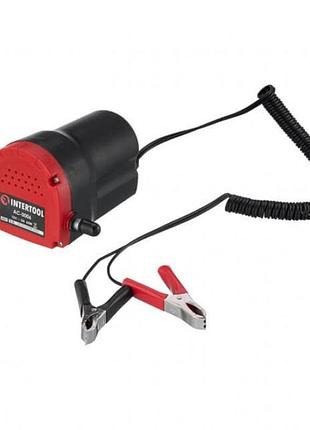 Насос вакуумный intertool ac-0006 роторный 12в, для масла и дизтоплива, 80 вт, 7 л/мин