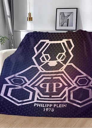 Плед 3d плюшевый philipp plein разноцветный 160х200 см 160 см, 135 см