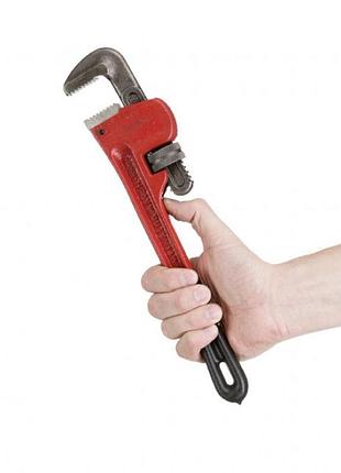 Ключ трубний intertool ht-0183, тип stillson, довжина 350 мм, ширина захоплення 65 мм, сталевий корпус