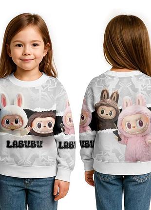 Світшот дитячий з 3d принтом labubu №1 31971 104 см