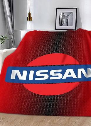 Плед 3d плюшевый подарочный red nissan 160х200 см