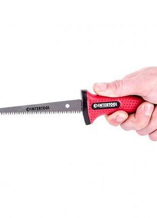 Ножовка для гипсокартона intertool ht-3121, 150 мм, 7 зубьев/дюйм, ручная ножовка