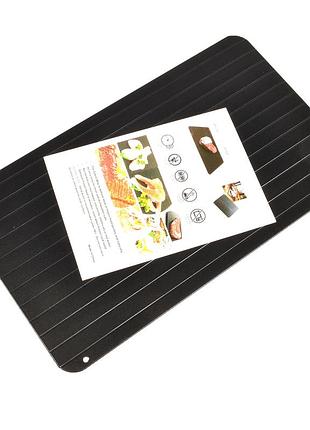 Доска для размораживания продуктов aluminium defrost board, 35.5х20.5 см, алюминиевая, черная