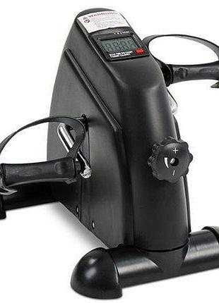 Велотренажер міні байк mini-bike, з дисплеєм для рук і ніг, чорний