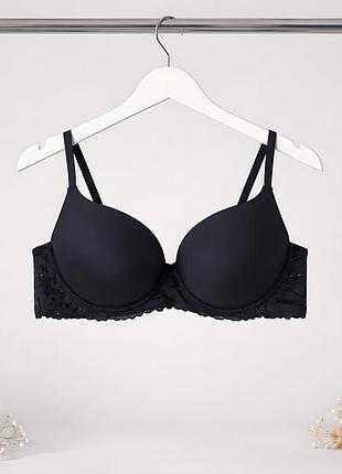 Чорний мереживний бюстгальтер primark cares 80c / 36c базовий