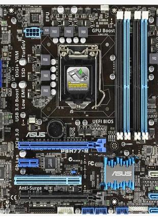 Надійна плата s1155 asus p8h77-m sli з hdmi підтримує sata3 + usb 3.0 + core- i7,i5,i3 3го поколення 1155