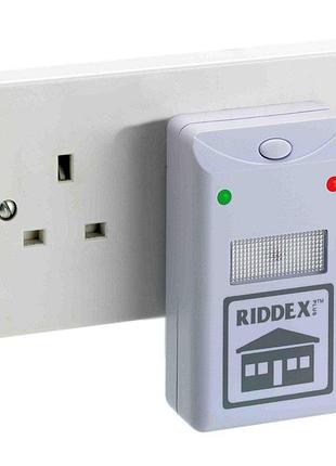 Відлякувач гризунів та комах riddex електричний ультразвуковий у розетку, проти мишей, тарганів, комарів