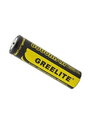 Акумулятор 18650 greelite, li-ion, 8800 маг, 4.2 в, 9.6 wh, 68×18 мм, для ліхтарика, 1 шт