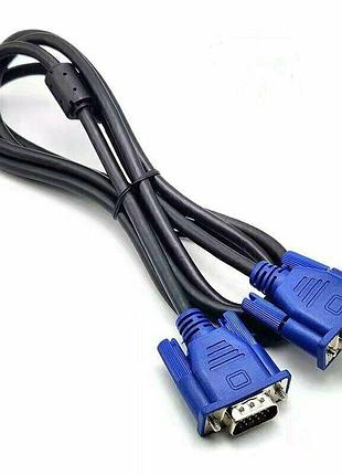 Кабель vga-vga male/male 3 м, видеокабель для монитора и проектора с ферритовыми фильтрами