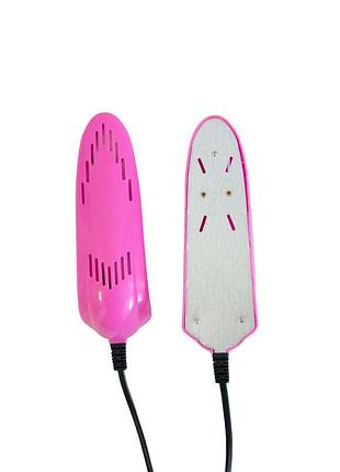 Електросушарка для взуття shoes dryer 220в 10w, рожева, розмір 16×5×4 см