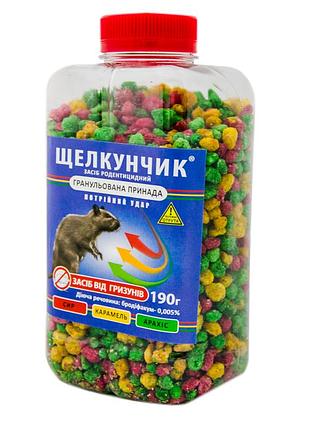 Отрута для мишей та щурів щелкунчик у гранулах, 190 г, з ароматом