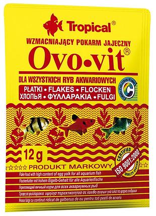 Корм tropical ovo-vit для всіх акваріумних риб пластівці 12 г