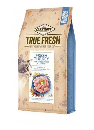 Корм сухой carnilove true fresh cat fresh turkey для взрослых котов с индейкой 1,8 кг