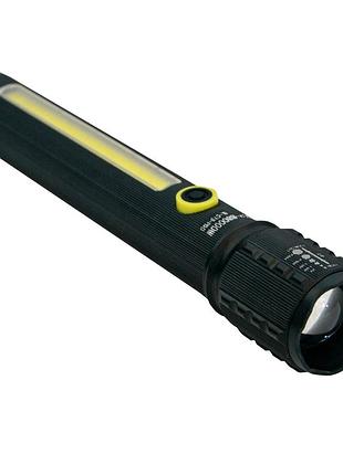 Фонарь ручной bl c73 p50, светодиодный аккумуляторный с usb зарядкой cob, металлический корпус