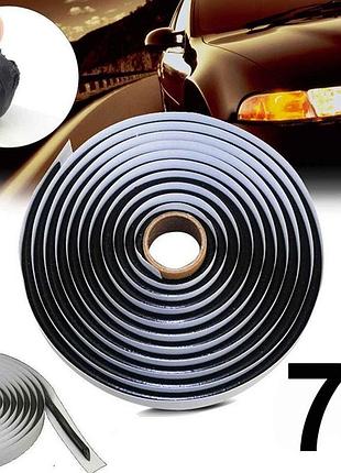 Клей для скла та фар чорний ø 9мм х 7м "ctk" butyl headlight cord / бутил каучук