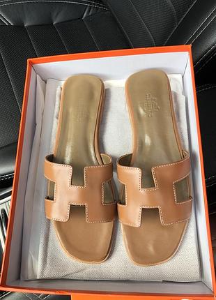 Hermes oran sandals brown 2