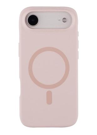 Чехол накладка glow silicone case with magsafe для apple iphone 17 air панель-накладка для телефона магнитая зарядка pink