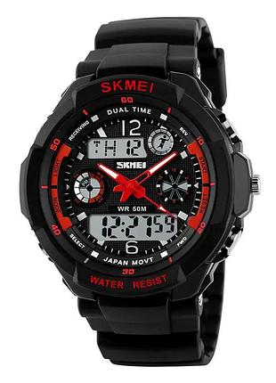 Детские спортивные наручные часы skmei 1060 s-shock красный