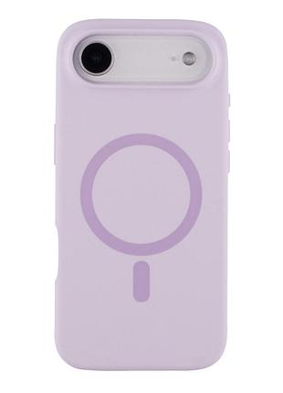 Чехол накладка glow silicone case with magsafe для apple iphone 17 air панель-накладка для телефона магнитая зарядка light purple