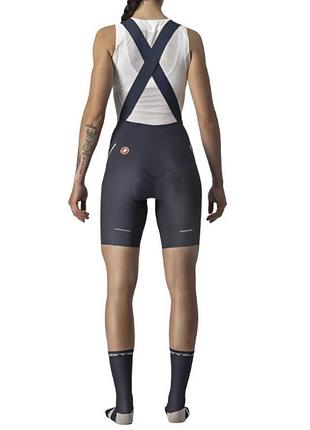 Castelli velocissima women’s bib shorts savile blue/silver xl size