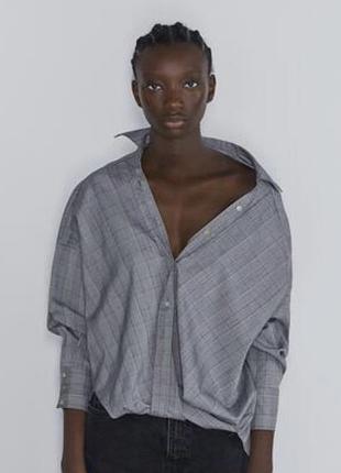 Концептуальна  сорочка zara, бавовна+поліестер