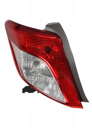 Фонарь задний toyota yaris 2011-2014, левый, без ламп (w16w/py21w/p21/5w), depo, 212-19x1l-ue