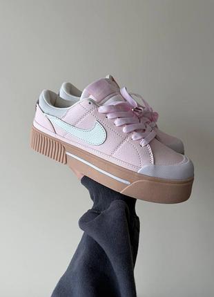 Кросівки жіночі nike court legacy lift light soft pink