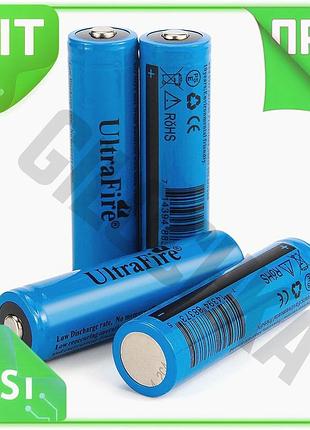 Ve акумулятор li-ion ultrafire 18650 new version 2000mah 3.7v синє джерело енергії для ліхтарів та еле n6w_ver
