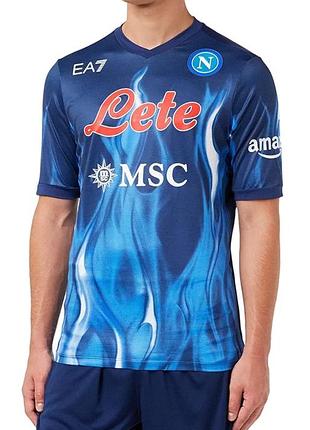 Спорт оригинал сток футбольная футболка fc napoli 2021/22 3-й insigne #24. ea7,м