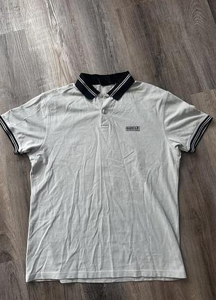 Поло barbour сірого кольору л