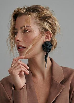 Сережки квіти з тканини