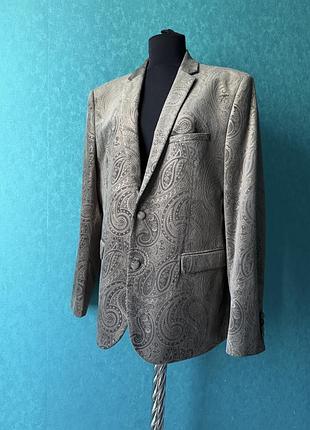 Піджак чоловічий harry brown london 44r skinny fit пейслі принт