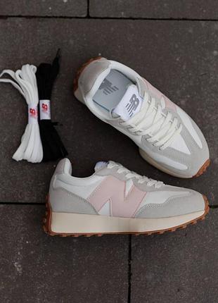 Женские кроссовки new balance 327 grey pink - тренд сезона со скидкой