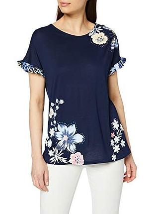 Футболка desigual синя з квітами