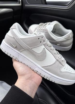 Nike dunk low sail grey metallic silver