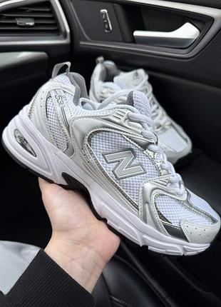 New balance 530 white silver lux