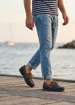Шкіряні топсайдери clarks / чоловічі туфлі 43 розмір