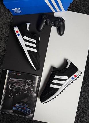 Adidas la trainer black white