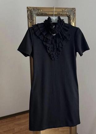 Чорна сукня короткий рукав міні розмір s/m 😍 сидить ідеально