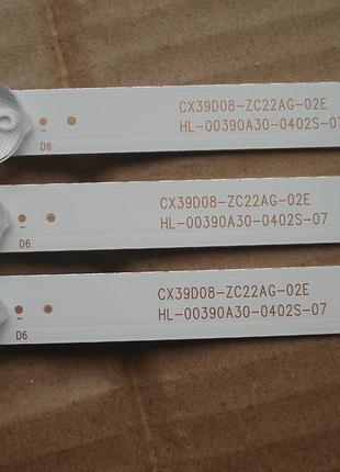 Led подсветка tv 39-40"  hl-00390a30-0402s-07 a0 ( sj.cx.d3900402-3030cs-m  ) (jl.d39042330-006as-m_v01/v02 ) ( ms-l1795 )
