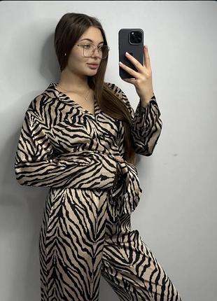 Шикарний шовковий костюм oversize 🖤