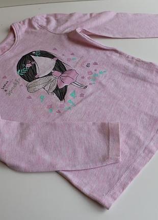 Лонгсливы m&s на девочку 6-8 лет 3 шт 3
