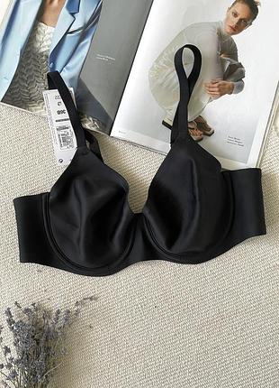 36b / 80b безшовний чорний бюстгальтер з мʼякою чашкою m&s